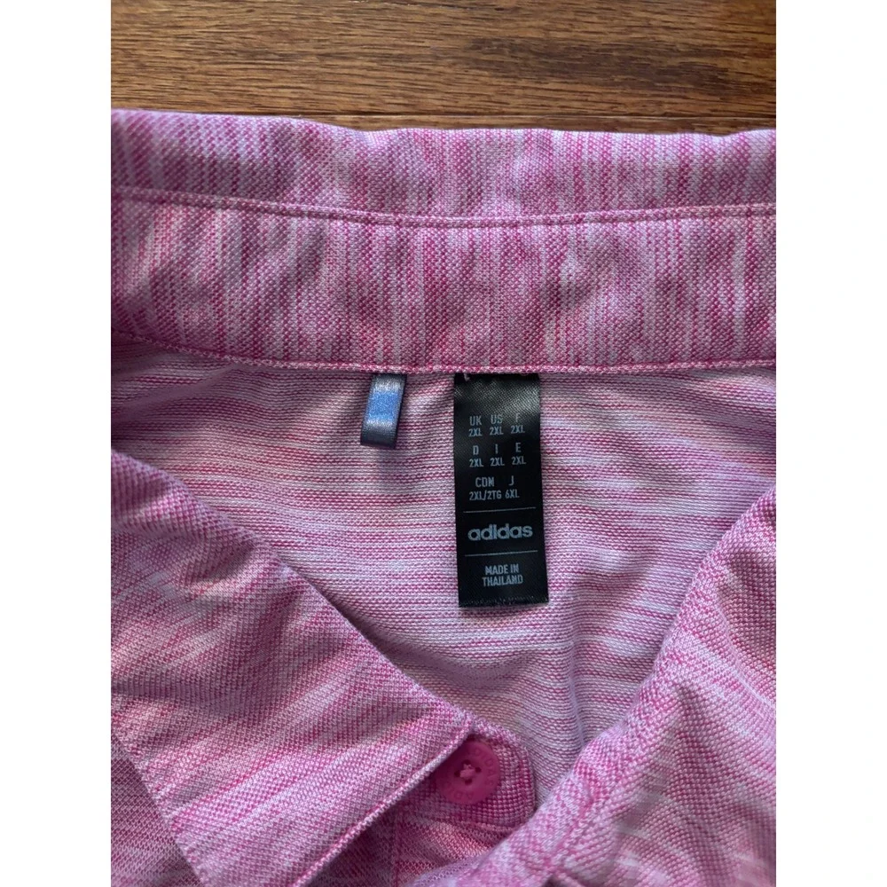 Adidas Pink‎ Short Sleeved Polo Size 2XL